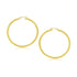 14k Yellow Gold Polished Hoop Earrings 30 mm - earrings