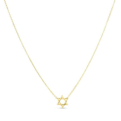 14k Yellow Gold Star of David Necklace by Bids.com