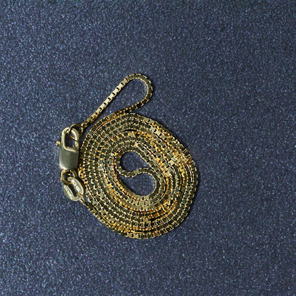 14k Yellow Gold Classic Box Chain 1.0mm by Bids.com