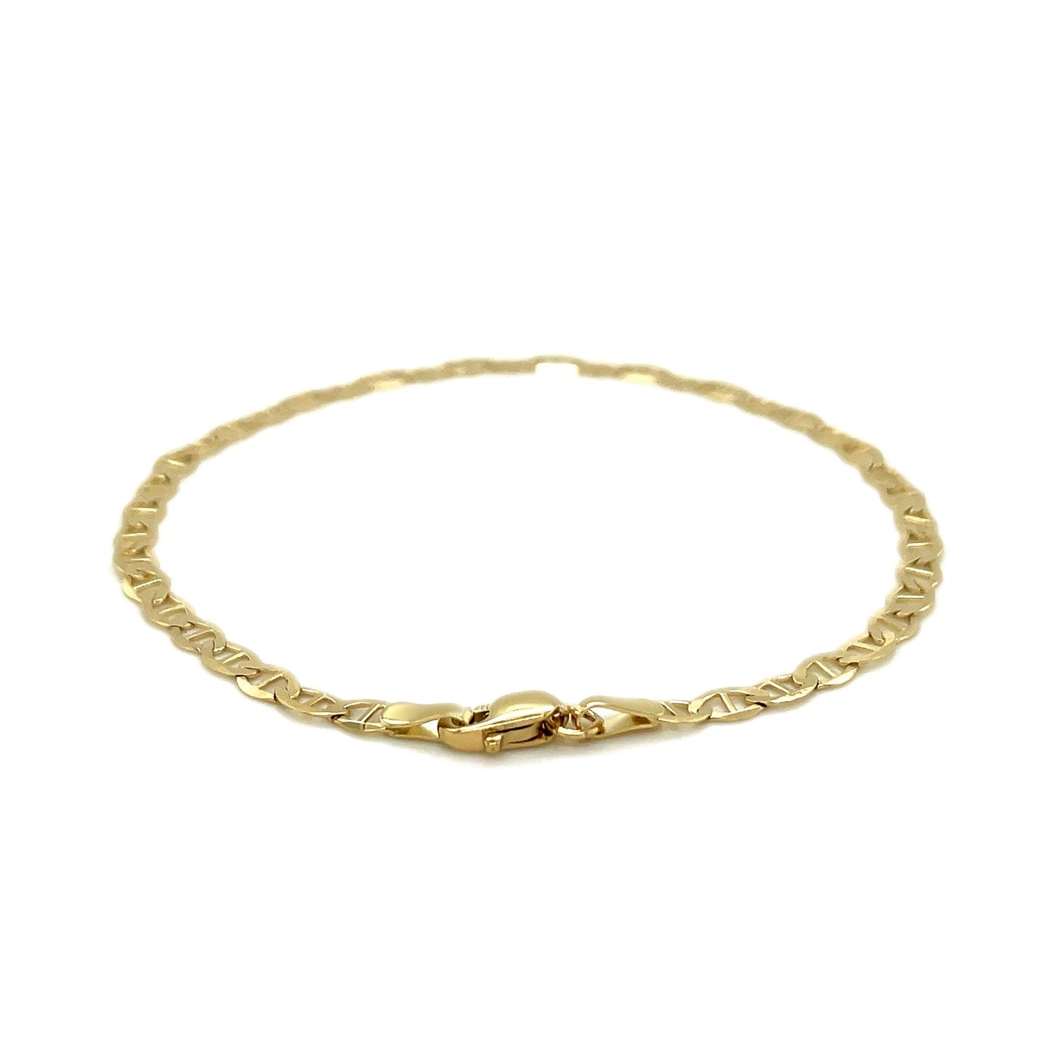10k Yellow Gold Mariner Link Bracelet (3.20 mm) - DestGlow