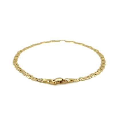 10k Yellow Gold Mariner Link Bracelet (3.20 mm) - DestGlow