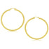 14k Yellow Gold Polished Hoop Earrings (3x50mm) - earrings