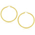 14k Yellow Gold Polished Hoop Earrings (3x50mm) 