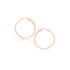 14k Rose Gold Polished Hoop Earrings (2x25mm) - earrings