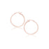 14k Rose Gold Polished Hoop Earrings (2x25mm) 