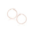 14k Rose Gold Polished Hoop Earrings (2x25mm)
