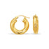14k Yellow Gold Fancy Twist Hoop Earrings 