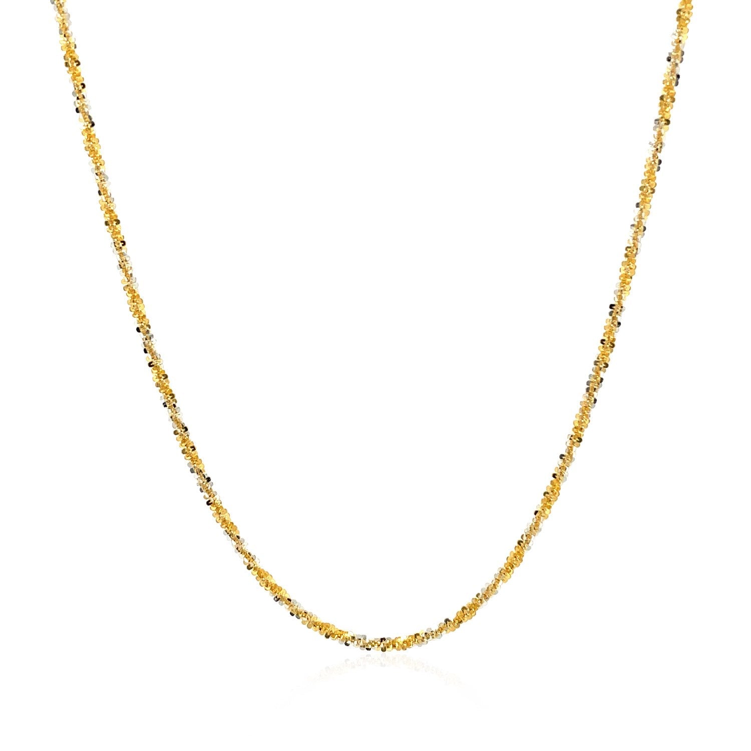 14k White and Yellow Gold Two Tone Sparkle Chain 1.5mm by Bids.com