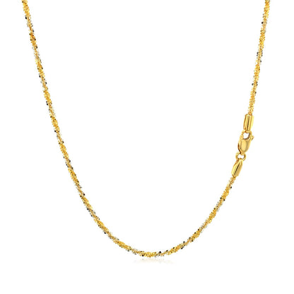 14k White and Yellow Gold Two Tone Sparkle Chain 1.5mm by Bids.com