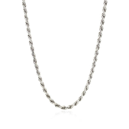 Sterling Silver Diamond Cut Rope Style Chain (2.90 mm) by Avera Group
