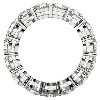 Round Cut Lab Grown Diamond Eternity Ring in 14k White Gold (5 cttw FG/VS2)  DestGlow