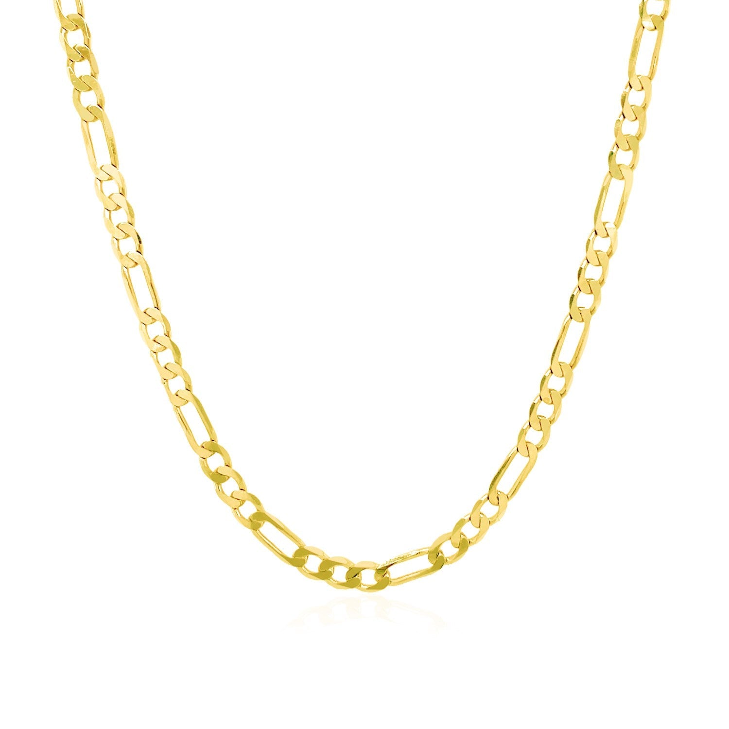 3.1mm 14k Yellow Gold Solid Figaro Chain by Bids.com