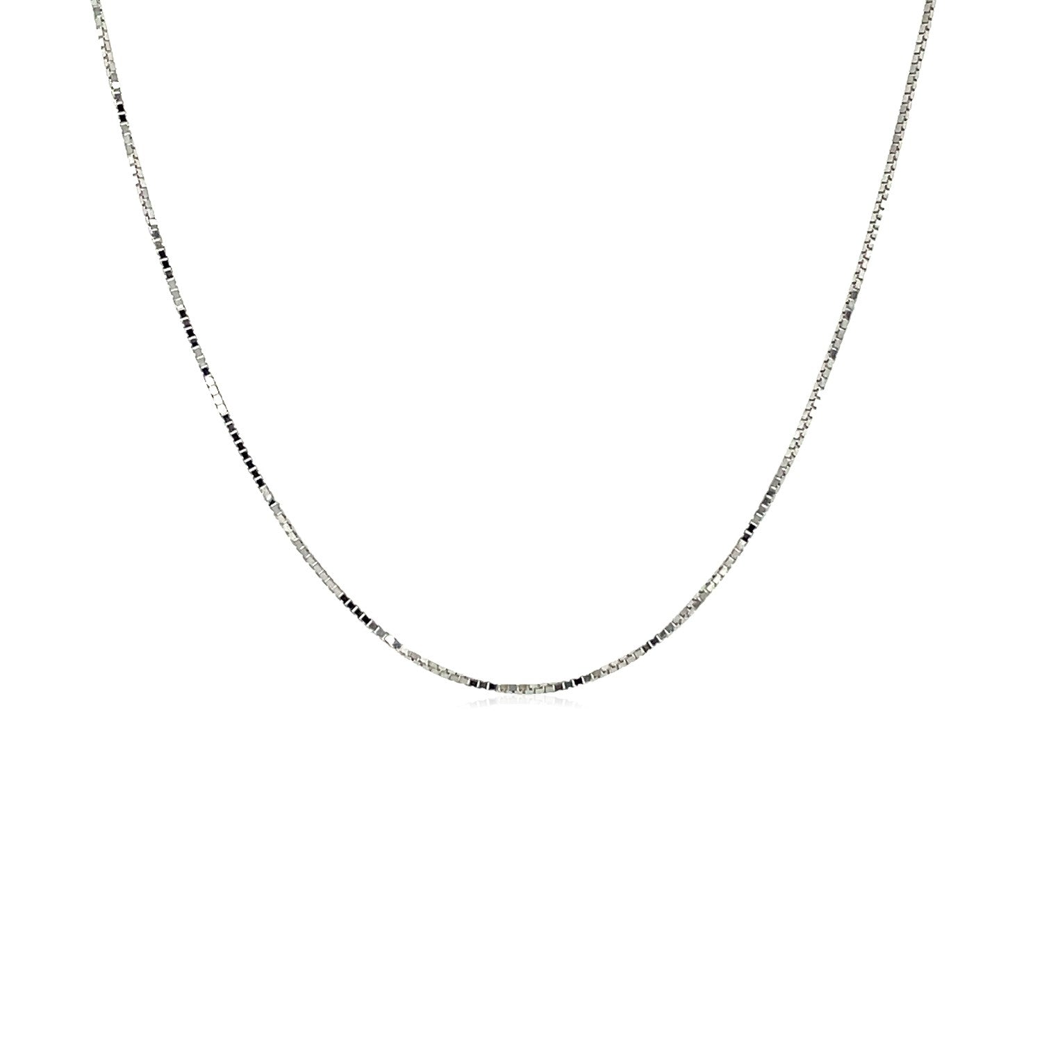 18k White Gold Box Chain 0.6mm by Bids.com