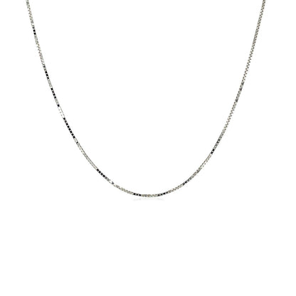 18k White Gold Box Chain 0.6mm by Bids.com