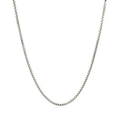 Sterling Silver Rhodium Plated Box Chain 1.3mm by Bids.com