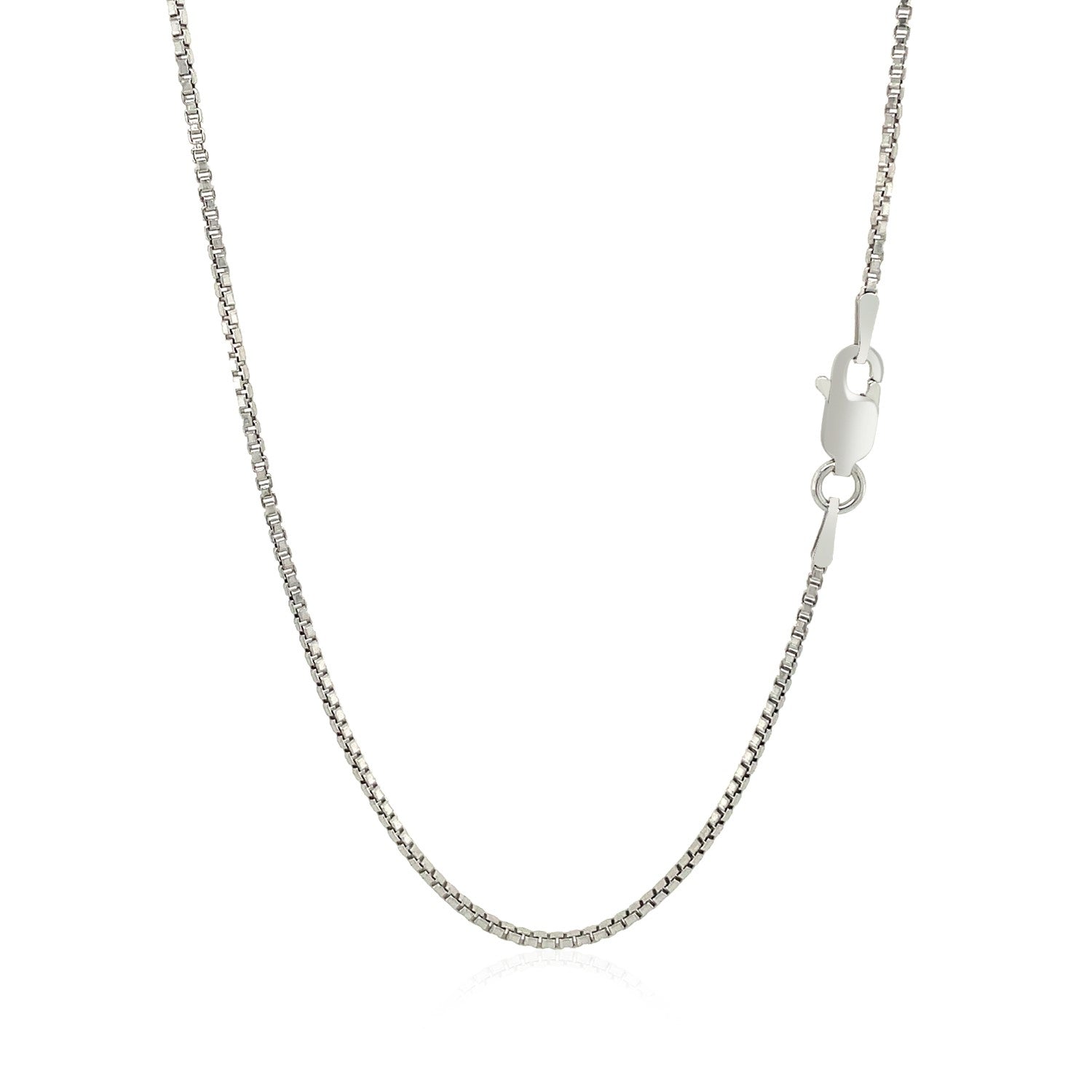 Sterling Silver Rhodium Plated Box Chain 1.3mm by Bids.com