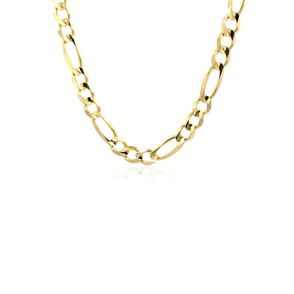 6.0mm 14k Yellow Gold Solid Figaro Chain by Bids.com