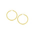 14k Yellow Gold Polished Hoop Earrings (3x20mm) - earrings