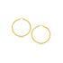 14k Yellow Gold Polished Hoop Earrings (3x20mm) 