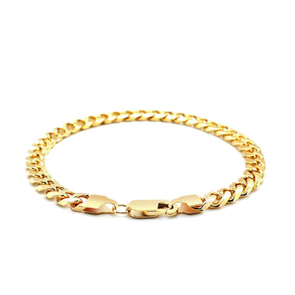 5.8mm 14k Yellow Gold Solid Miami Cuban Bracelet 