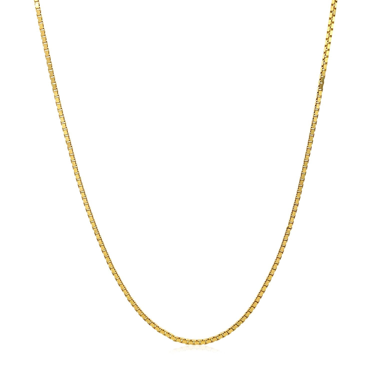 14k Yellow Gold Adjustable Box Chain (1.10 mm) 