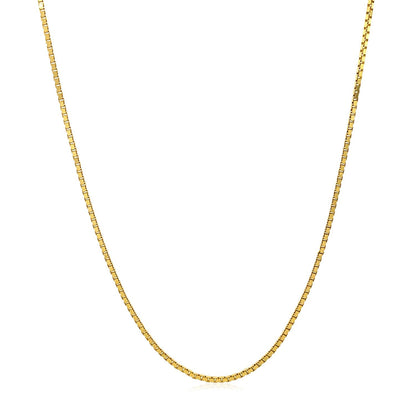 14k Yellow Gold Adjustable Box Chain (1.10 mm) by Bids.com