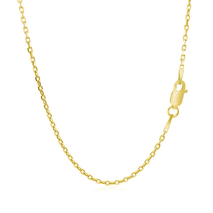 14k Yellow Gold Diamond Cut Cable Link Chain (1.50 mm) by Bids.com