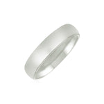 14k White Gold 5mm Comfort Fit Wedding Band - rings