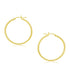 14k Yellow Gold Polished Hoop Earrings (2x30mm) - earrings