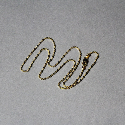 14k Yellow Gold Diamond-Cut Alternating Bead Chain 1.2mm by Bids.com