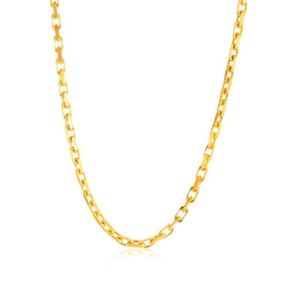 14k Yellow Gold French Cable Link Chain (2.50 mm) by Bids.com
