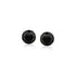 14k White Gold Stud Earrings with Black 6mm Faceted Cubic Zirconia - earrings