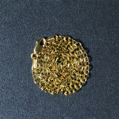 2.3mm 14k Yellow Gold Diamond Cut Cable Link Chain by Bids.com