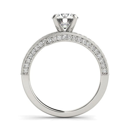 14k White Gold Round Diamond Bypass Style Engagement Ring (1 1/2 cttw) by Bids.com