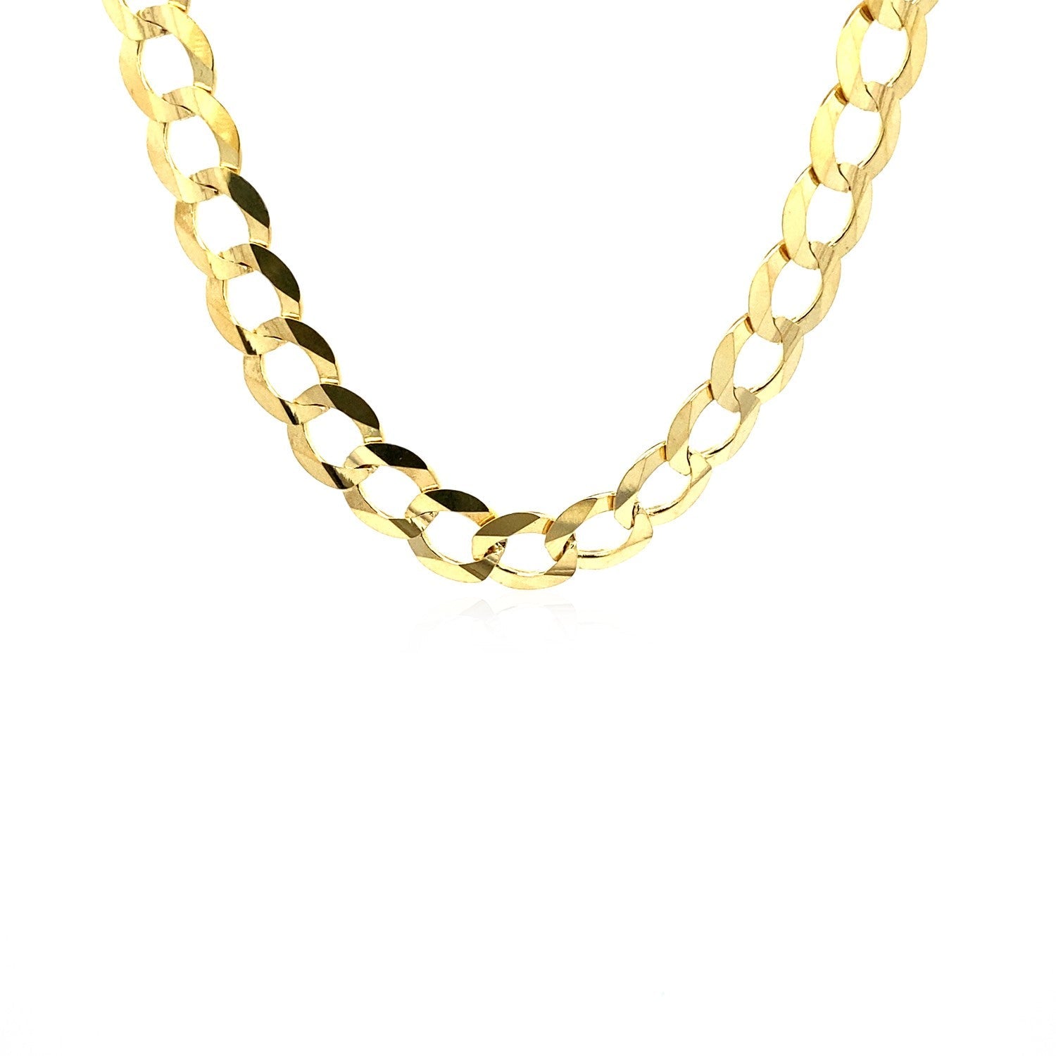8.2mm 14k Yellow Gold Solid Curb Chain by Bids.com