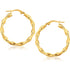 14k Yellow Gold Hoop Earrings (25mm) 