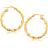 14k Yellow Gold Hoop Earrings (1 1/8 inch) - earrings