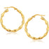 14k Yellow Gold Hoop Earrings (25mm)