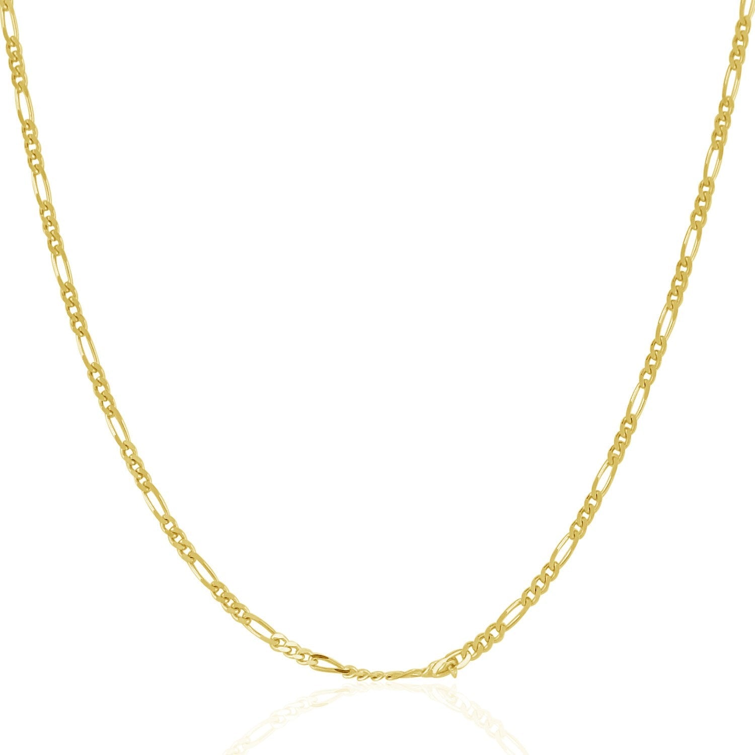 14k Yellow Gold Solid Figaro Chain 1.9mm by Bids.com