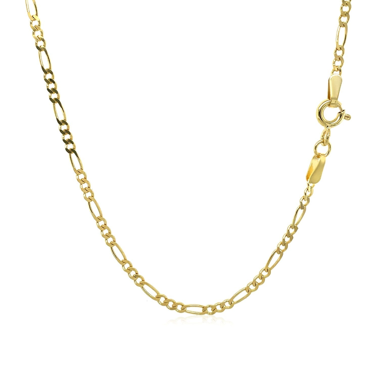 14k Yellow Gold Solid Figaro Chain 1.9mm by Bids.com
