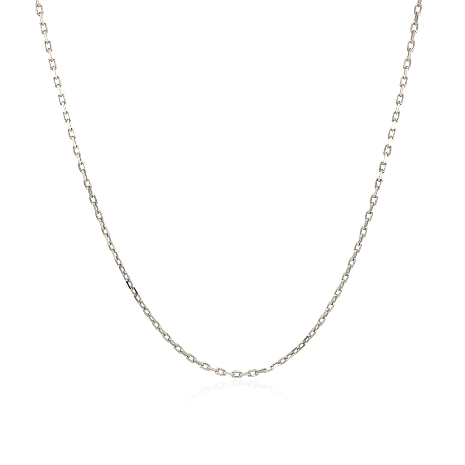 Sterling Silver Rhodium Plated Cable Chain (1.10 mm) - DestGlow