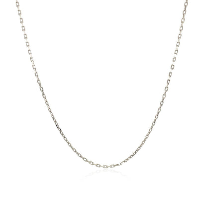Sterling Silver Rhodium Plated Cable Chain (1.10 mm) - DestGlow