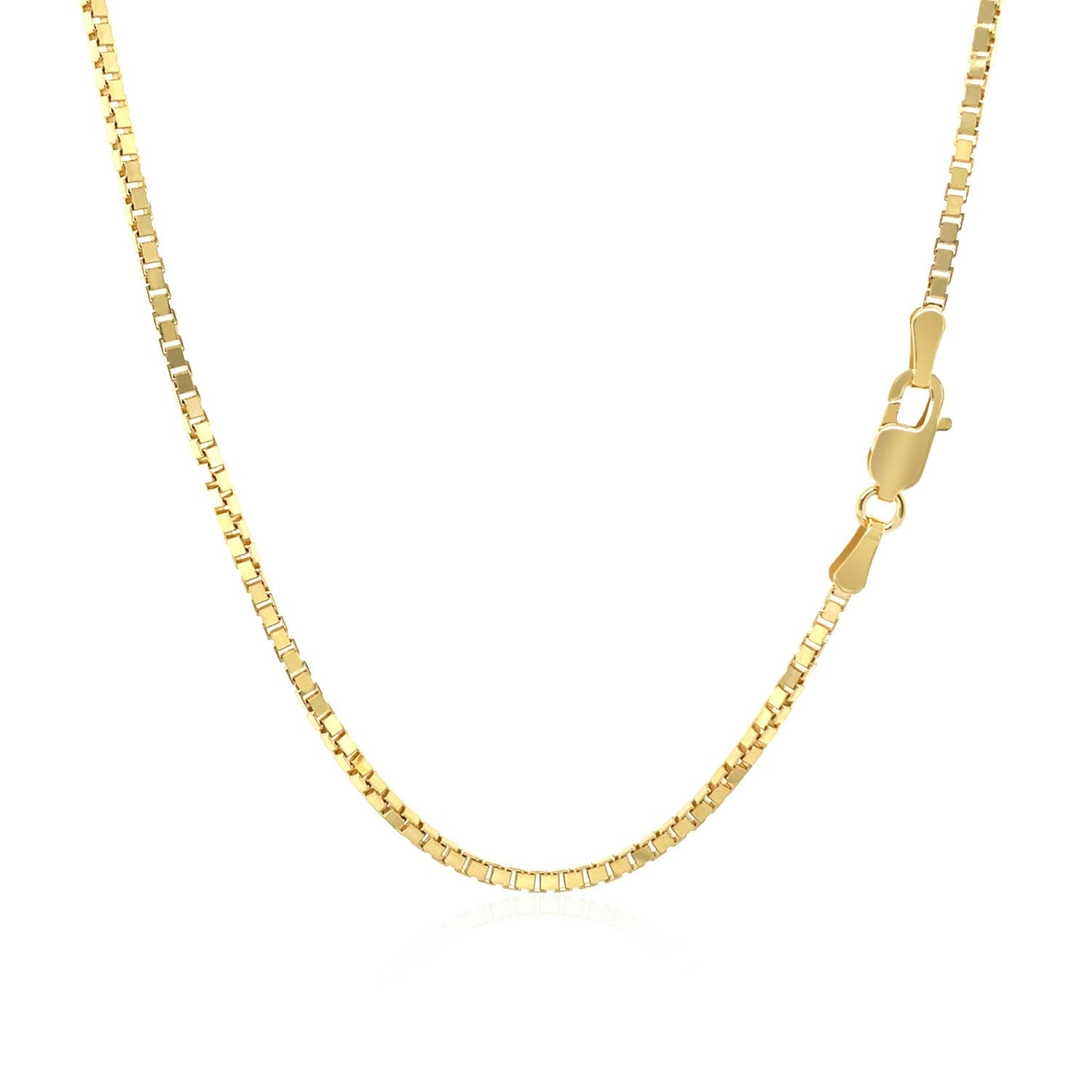 14k Yellow Gold Classic Box Chain 1.4mm by Bids.com