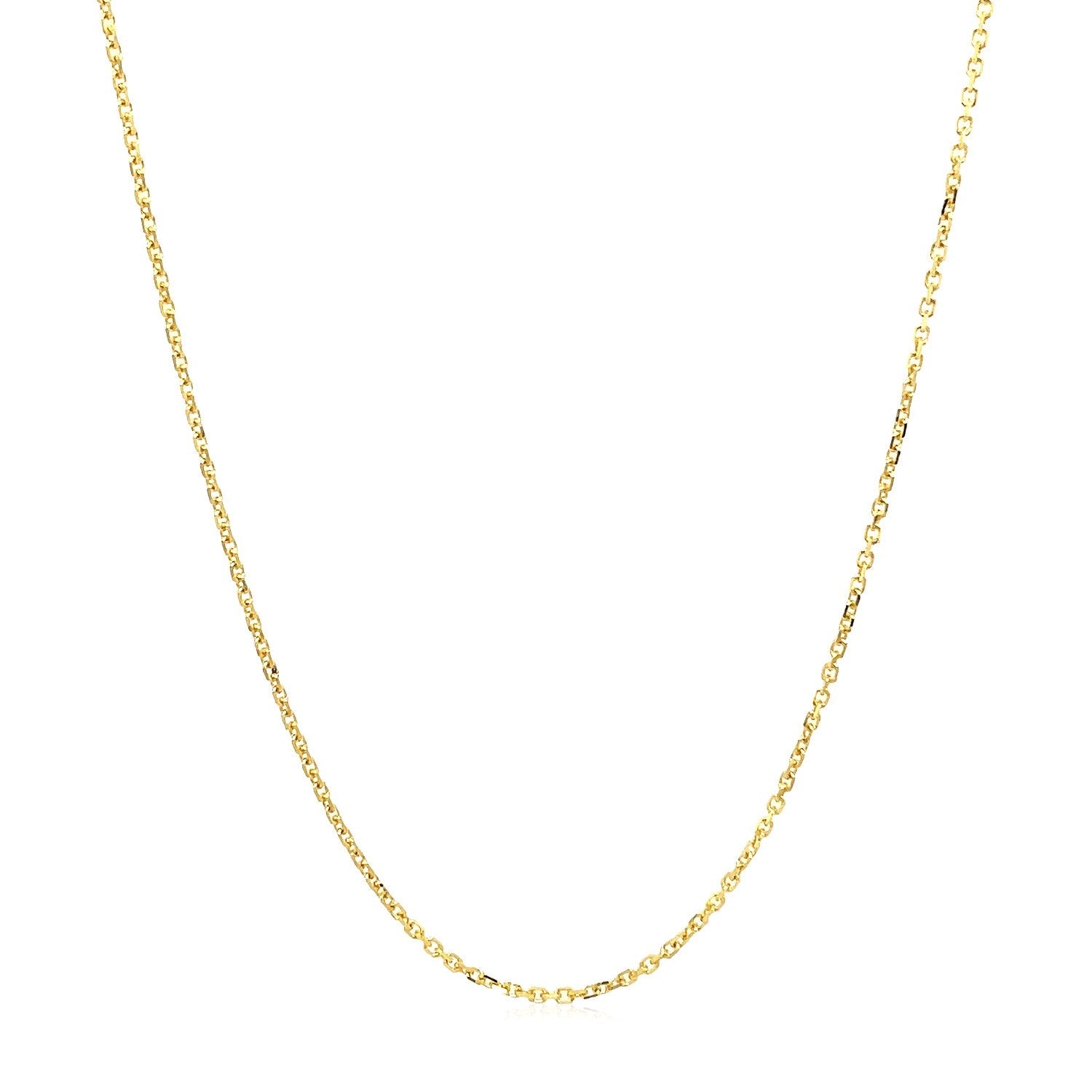 18k Yellow Gold Cable Chain 1.1mm by Bids.com