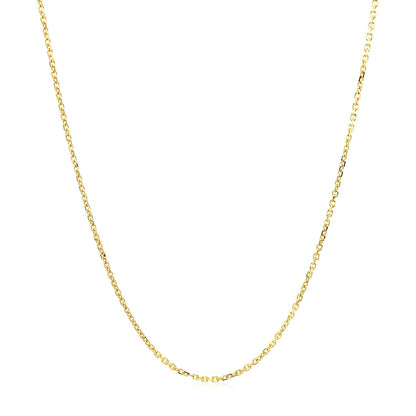 18k Yellow Gold Cable Chain 1.1mm by Bids.com