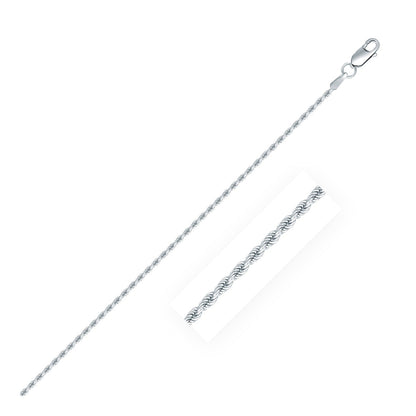 Sterling Silver 1.4mm Diamond Cut Rope Style Chain by Bids.com