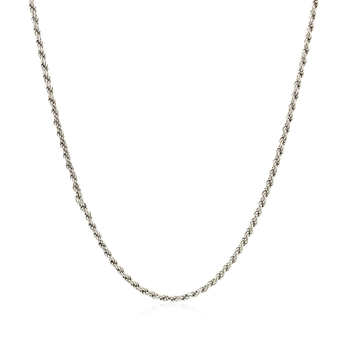 Sterling Silver Diamond Cut Rope Style Chain (1.40 mm) - DestGlow