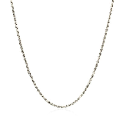 Sterling Silver Diamond Cut Rope Style Chain (1.40 mm) - DestGlow