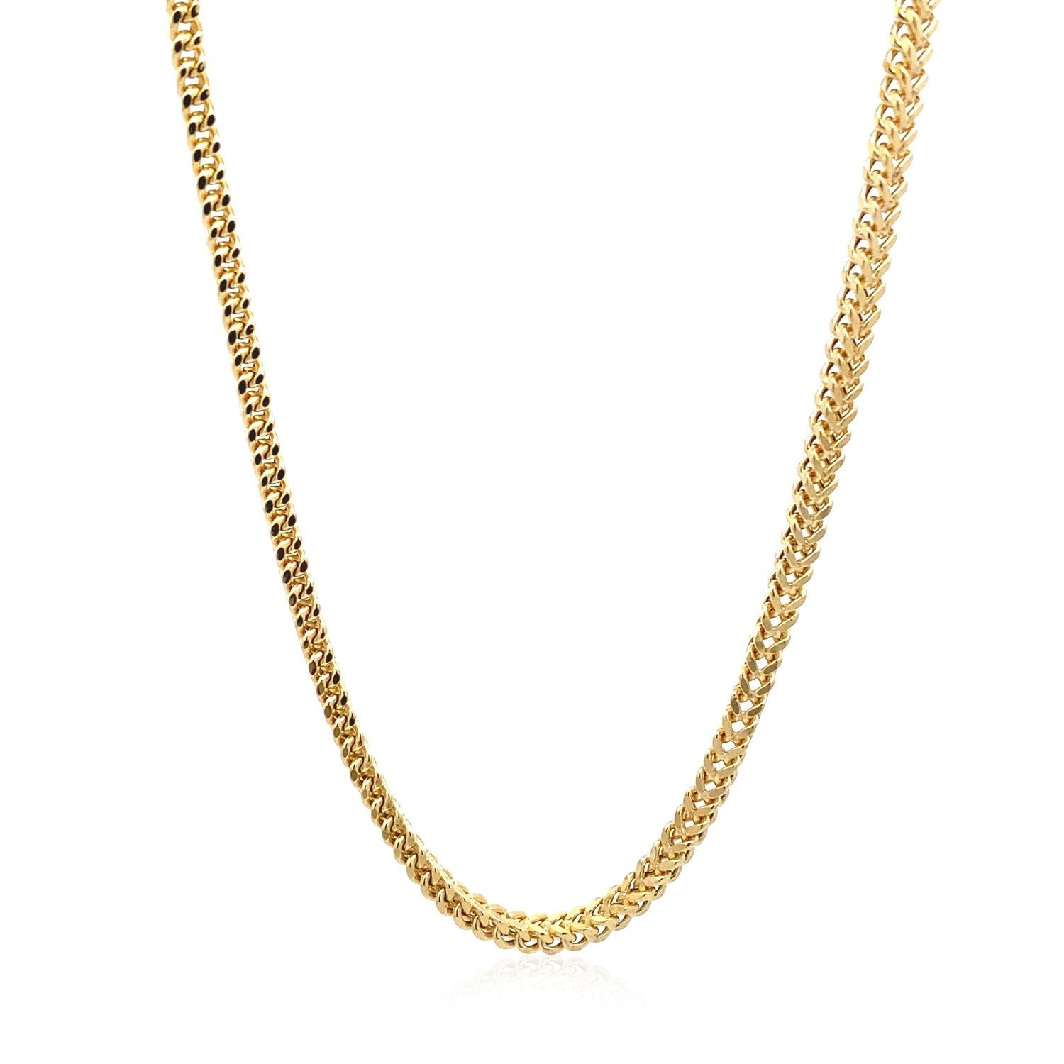 14k Yellow Gold Light Weight Wheat Chain (3.20 mm) by Bids.com