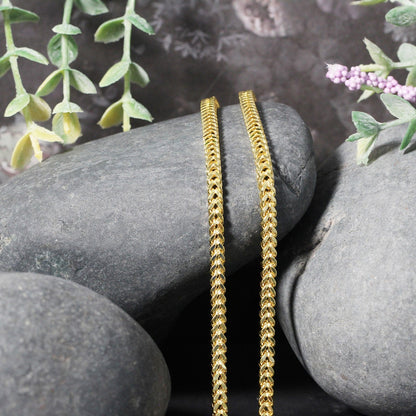 14k Yellow Gold Light Weight Wheat Chain (3.20 mm) by Bids.com